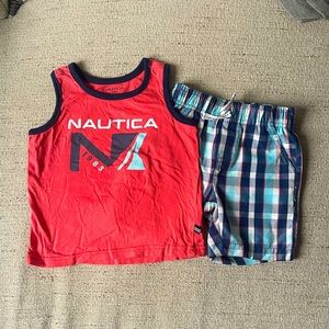 Nautica toddlers tank and matching shorts outfit 24m